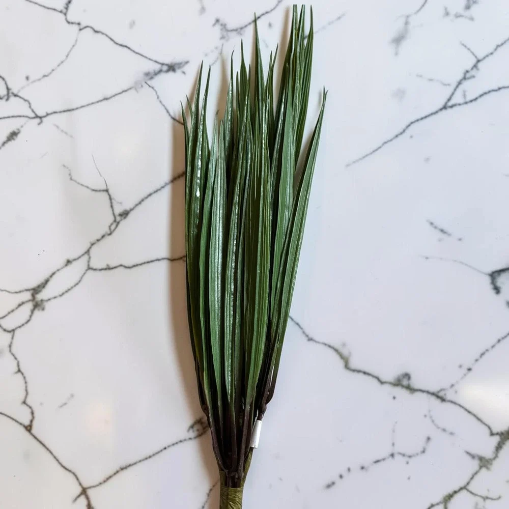 Artificial Green Grass Blade Stems Greenery Indoor Home Decor 8 Bundles 19